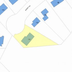 116 Albert Rd, Newton MA 02466-1303 plot plan