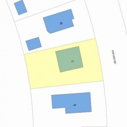 41 Oxford Rd, Newton MA  02459-2407 plot plan
