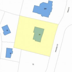 59 Sargent St, Newton MA  02458-2318 plot plan