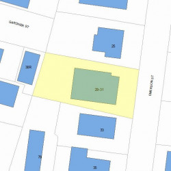 31 Emerson St, Newton MA  02458-1603 plot plan