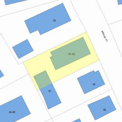 57 Bridge St, Newton MA 02458-1103 plot plan