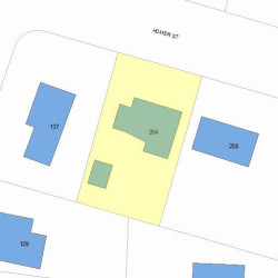 264 Homer St, Newton MA 02459-1413 plot plan
