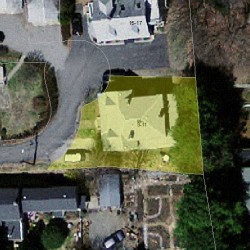 9 Chilton Pl, Newton MA  02464-1204 aerial view