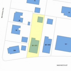 993 Washington St, Newton MA 02460-1543 plot plan