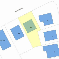 458 Albemarle Rd, Newton MA  02460-1361 plot plan