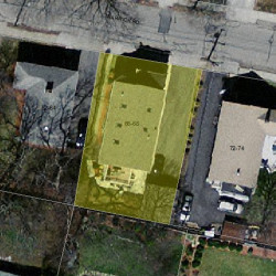66 Warwick Rd, Newton MA 02465-1724 aerial view