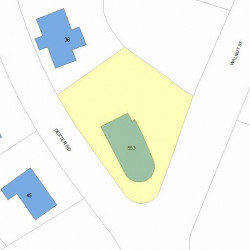 553 Walnut St, Newton MA  02460-2408 plot plan