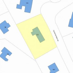 125 Countryside Rd, Newton MA 02459-2917 plot plan
