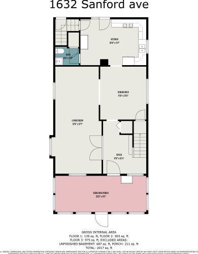 1632 Sanford St, Meskegon MI  49441-2521 exterior