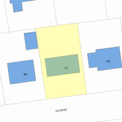163 Oliver Rd, Newton MA  02468-2322 plot plan