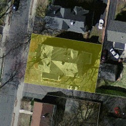 46 Walker St, Newton MA 02460-1520 aerial view