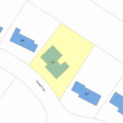 149 Dorset Rd, Newton MA 02468-1453 plot plan