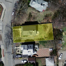 116 Crescent St, Newton MA  02466-2510 aerial view