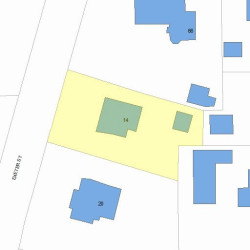 14 Exeter St, Newton MA 02465-2621 plot plan