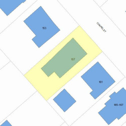 157 Chapel St, Newton MA  02458-1307 plot plan