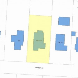 121 Warren St, Newton MA 02459-2058 plot plan