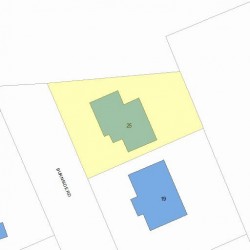 25 Burnside Rd, Newton MA  02461-1401 plot plan