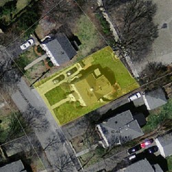 38 Farquhar Rd, Newton MA  02460-2008 aerial view