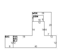 257 Cypress St, Newton MA  02459-2226 floor plan
