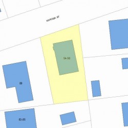 56 Chaske Ave, Newton MA  02466-1117 plot plan