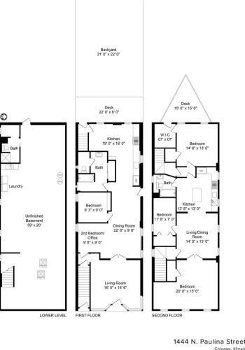 1444 Paulina St, Chicago IL  60622-2123 exterior