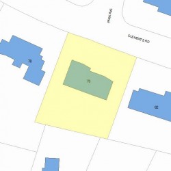 70 Clements Rd, Newton MA 02458-2618 plot plan
