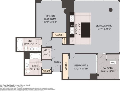 860 Blackhawk St, Chicago IL  60642-2510 exterior