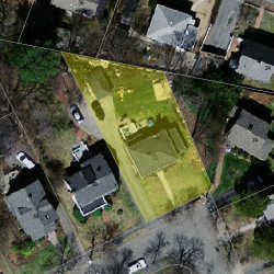 72 Adella Ave, Newton MA 02465-1922 aerial view