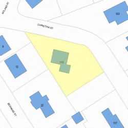 115 Christina St, Newton MA 02461-1915 plot plan