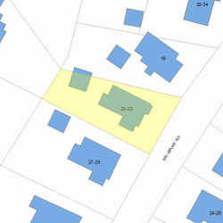 21 Salisbury Rd, Newton MA 02458-1947 plot plan