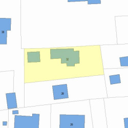 32 Webster Ct, Newton MA  02459-1755 plot plan