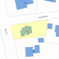 472 Walnut St, Newton MA  02460-2279 plot plan