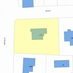 1074 Centre St, Newton MA 02459-1542 plot plan