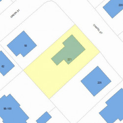 221 Chapel St, Newton MA 02458-1309 plot plan