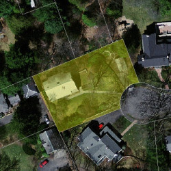 11 Crocker Cir, Newton MA  02465-2410 aerial view