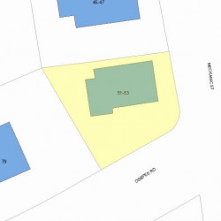 51 Mechanic St, Newton MA  02464-1434 plot plan