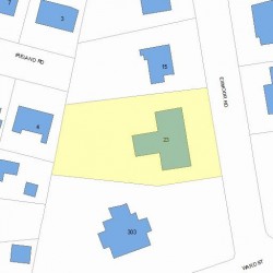 23 Exmoor Rd, Newton MA 02459-1207 plot plan