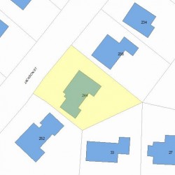 244 Jackson St, Newton MA 02459-2541 plot plan
