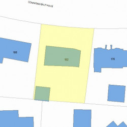 182 Commonwealth Ave, Newton MA 02459 plot plan