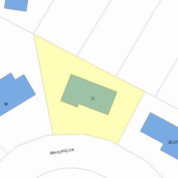 33 Bencliffe Cir, Newton MA 02466-1101 plot plan