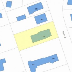 371 Cherry St, Newton MA  02465-1831 plot plan