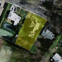 37 Columbine Rd, Newton MA 02459-3444 aerial view