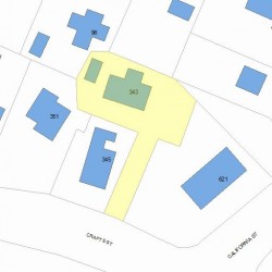 343 Crafts St, Newton MA 02460-1116 plot plan