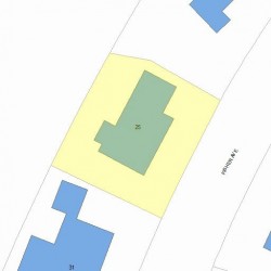 25 Fisher Ave, Newton MA 02461-1142 plot plan
