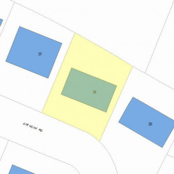 31 Anthony Rd, Newton MA 02460-1137 plot plan