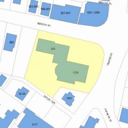 1299 Centre St, Newton MA  02459-1532 plot plan