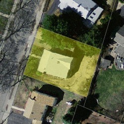 25 Fessenden St, Newton MA  02460-1117 aerial view