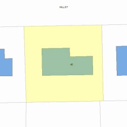 46 Mill St, Newton MA 02459-1125 plot plan