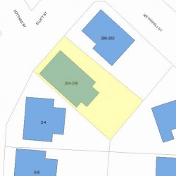 204 Elliot St, Newton MA 02464-1249 plot plan