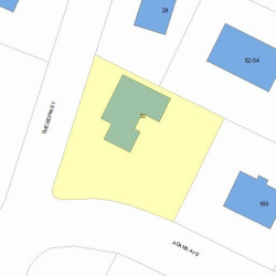 30 Sheridan St, Newton MA 02465-1038 plot plan